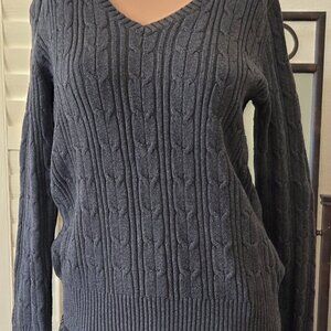 St John's Bay Charcoal Cable Knit Sweater